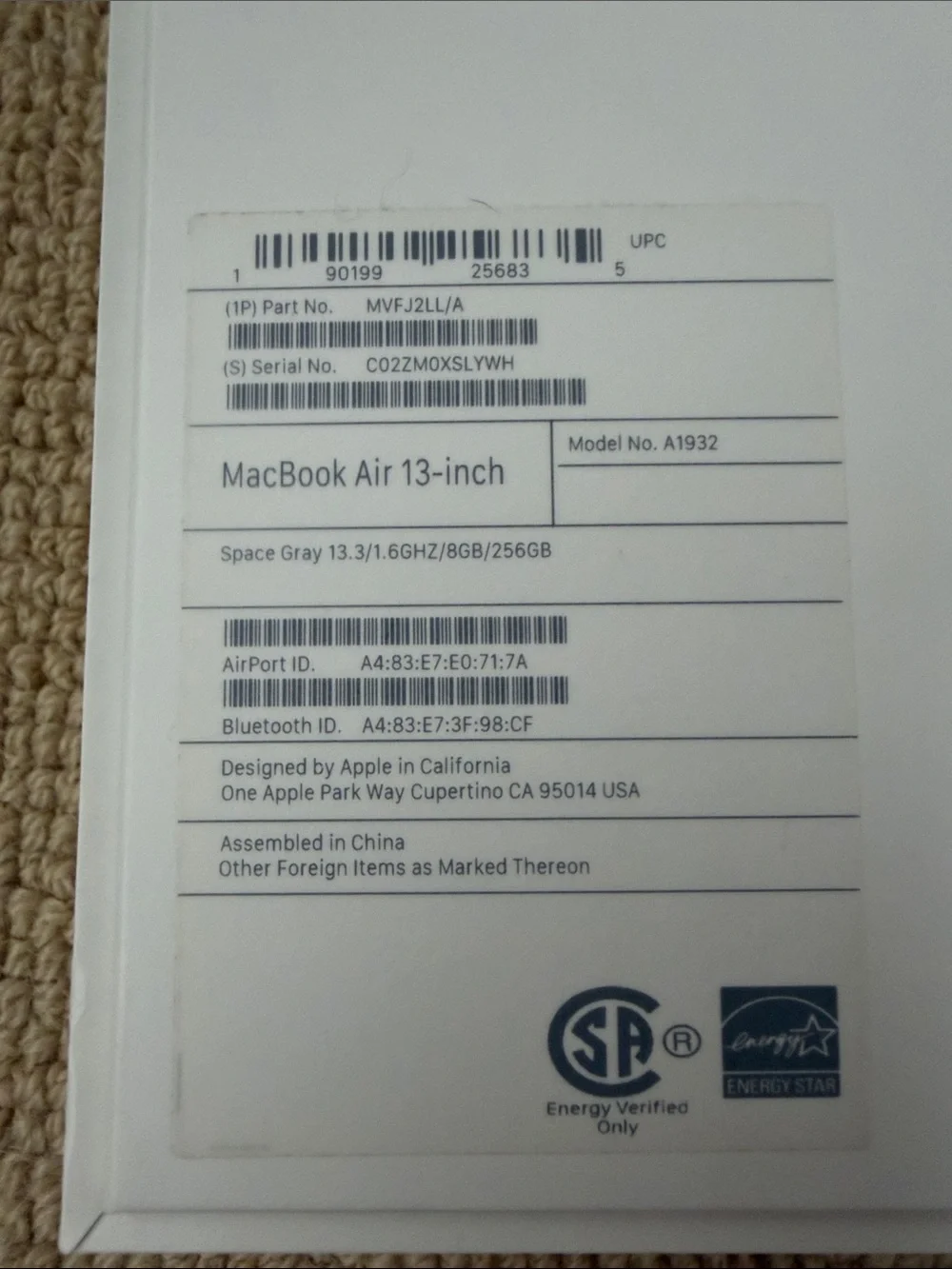 MacBook Air Laptop